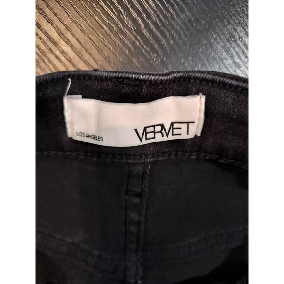 Vervet Black High Rise Distressed Criss Cross Shorts - V2911 - Size Small - Picture 8 of 9